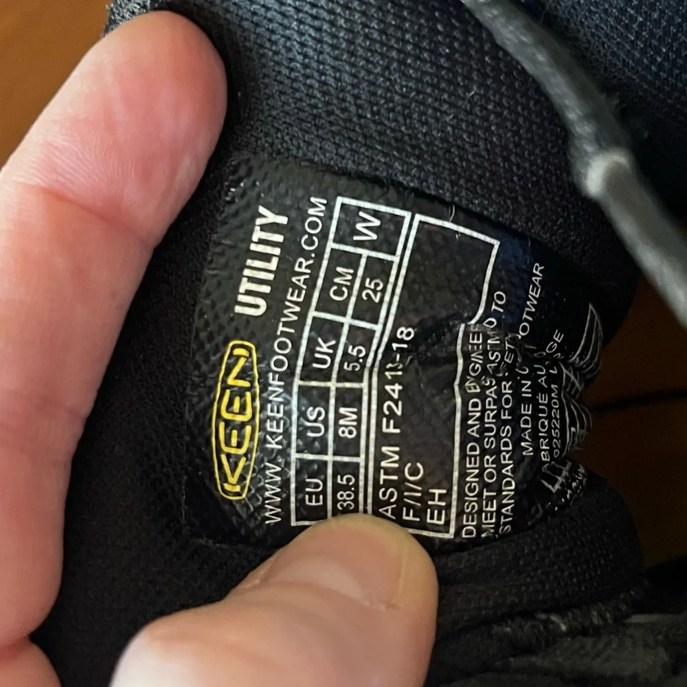 KEEN Utility Vista Energy Mid Carbon-Fiber Toe‎ Work Boots size 8m ATSM F2413-18